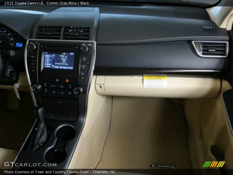 Cosmic Gray Mica / Black 2015 Toyota Camry LE