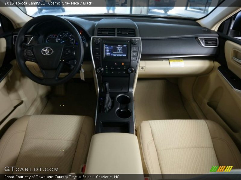 Cosmic Gray Mica / Black 2015 Toyota Camry LE