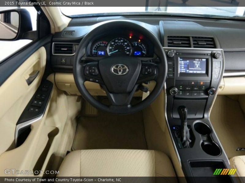 Cosmic Gray Mica / Black 2015 Toyota Camry LE