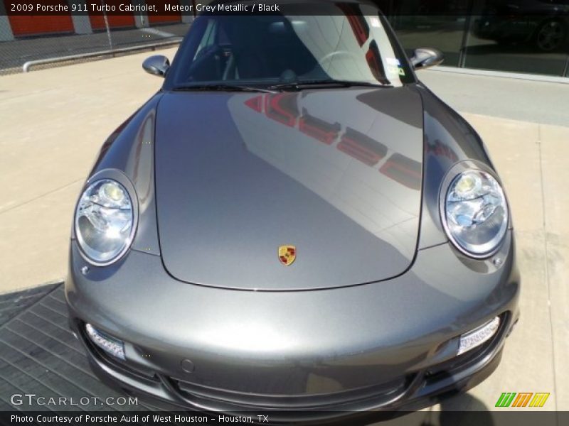 Meteor Grey Metallic / Black 2009 Porsche 911 Turbo Cabriolet