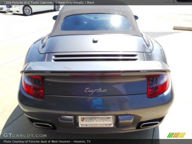 Meteor Grey Metallic / Black 2009 Porsche 911 Turbo Cabriolet