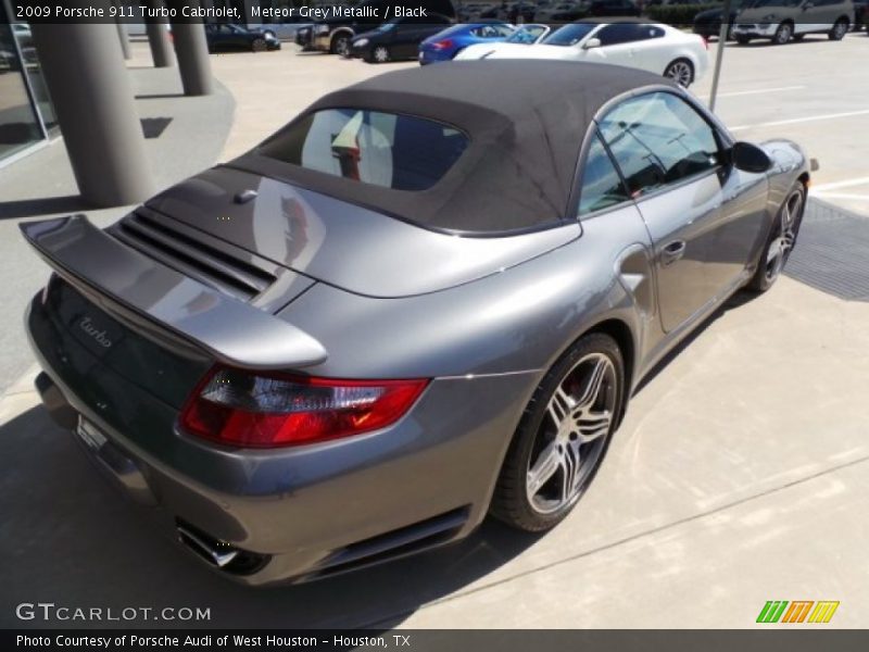 Meteor Grey Metallic / Black 2009 Porsche 911 Turbo Cabriolet