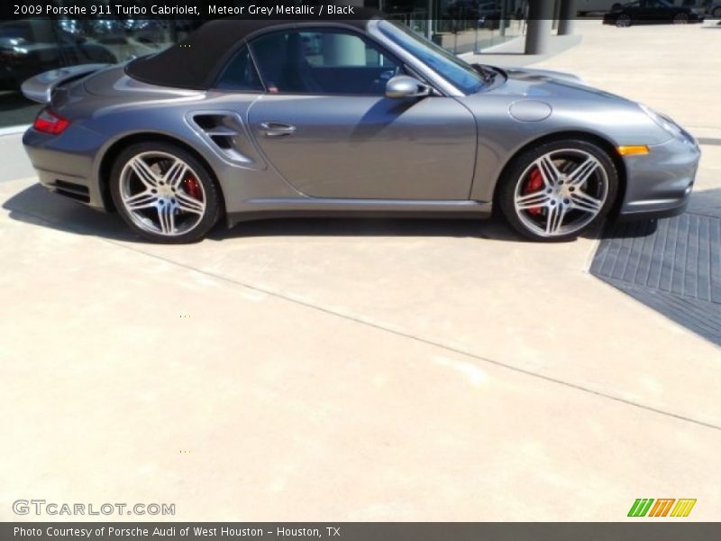 Meteor Grey Metallic / Black 2009 Porsche 911 Turbo Cabriolet