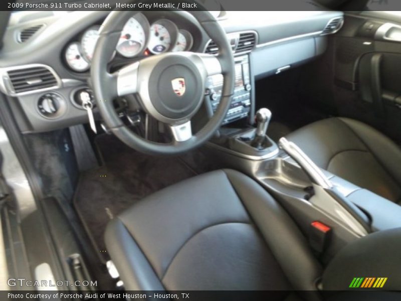 Meteor Grey Metallic / Black 2009 Porsche 911 Turbo Cabriolet