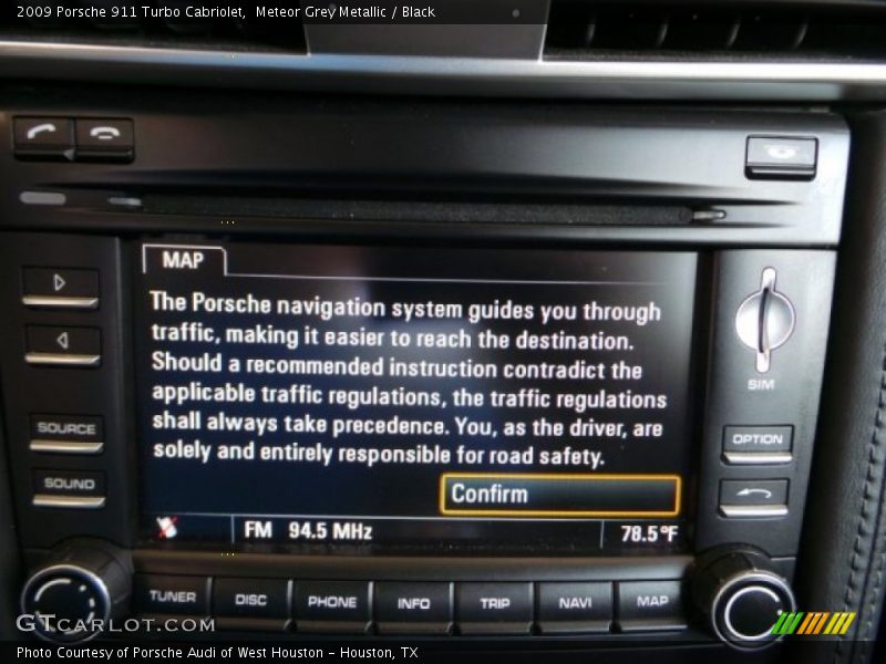 Meteor Grey Metallic / Black 2009 Porsche 911 Turbo Cabriolet