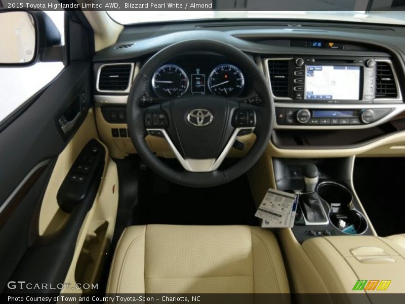 Blizzard Pearl White / Almond 2015 Toyota Highlander Limited AWD