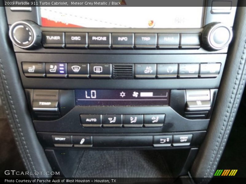 Meteor Grey Metallic / Black 2009 Porsche 911 Turbo Cabriolet