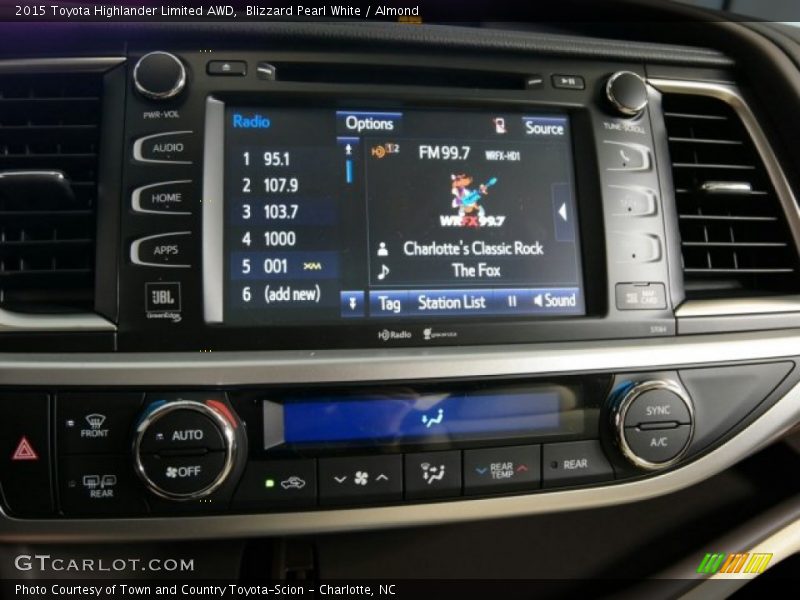 Blizzard Pearl White / Almond 2015 Toyota Highlander Limited AWD