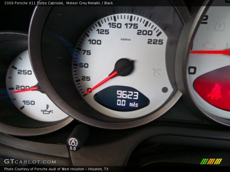 Meteor Grey Metallic / Black 2009 Porsche 911 Turbo Cabriolet