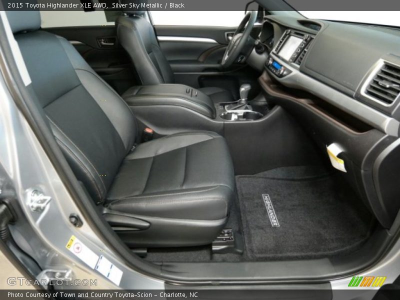 Silver Sky Metallic / Black 2015 Toyota Highlander XLE AWD
