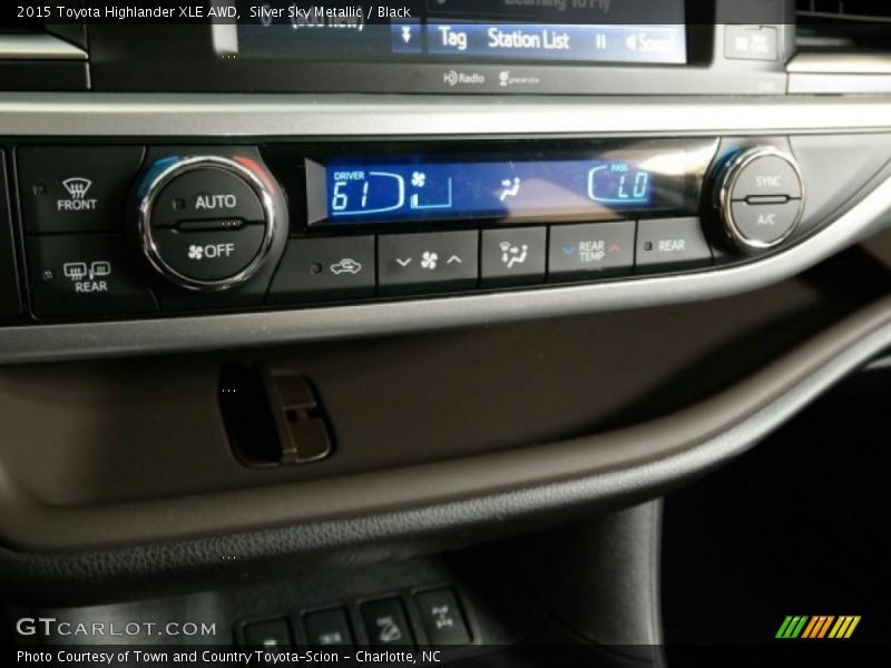 Silver Sky Metallic / Black 2015 Toyota Highlander XLE AWD