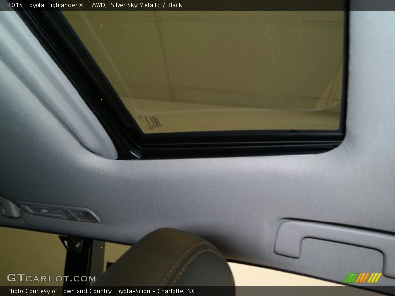 Silver Sky Metallic / Black 2015 Toyota Highlander XLE AWD