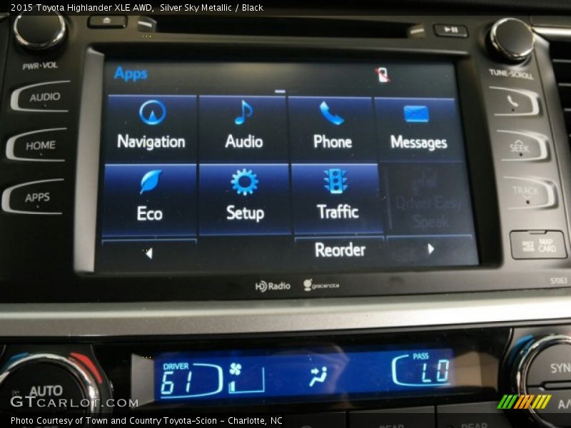 Silver Sky Metallic / Black 2015 Toyota Highlander XLE AWD