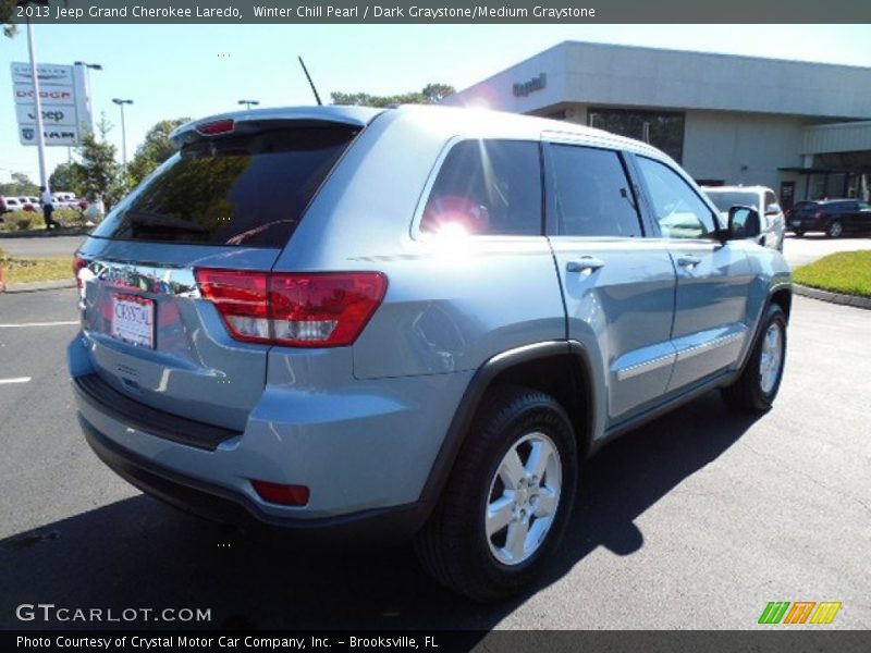 Winter Chill Pearl / Dark Graystone/Medium Graystone 2013 Jeep Grand Cherokee Laredo