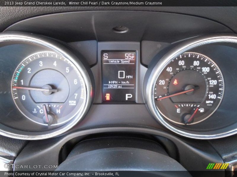 Winter Chill Pearl / Dark Graystone/Medium Graystone 2013 Jeep Grand Cherokee Laredo