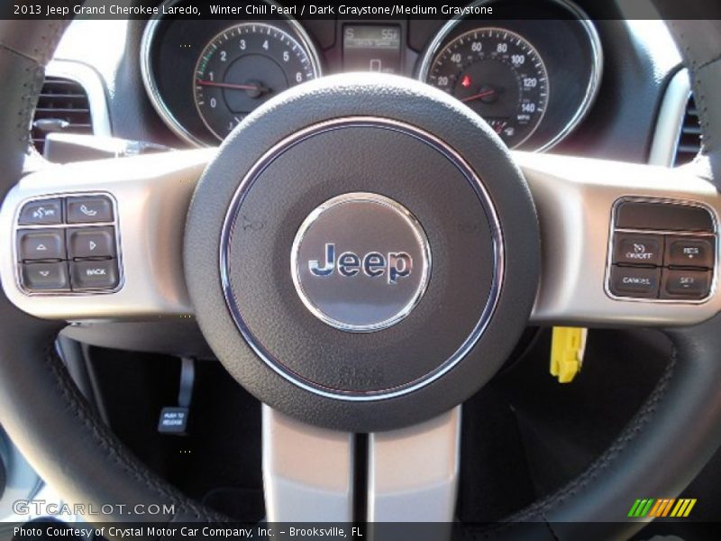 Winter Chill Pearl / Dark Graystone/Medium Graystone 2013 Jeep Grand Cherokee Laredo