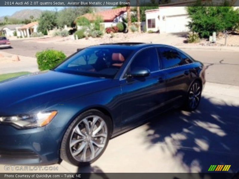 Aviator Blue Metallic / Nougat Brown 2014 Audi A6 2.0T quattro Sedan
