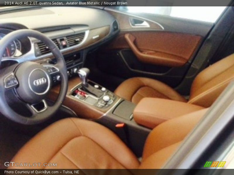 Aviator Blue Metallic / Nougat Brown 2014 Audi A6 2.0T quattro Sedan