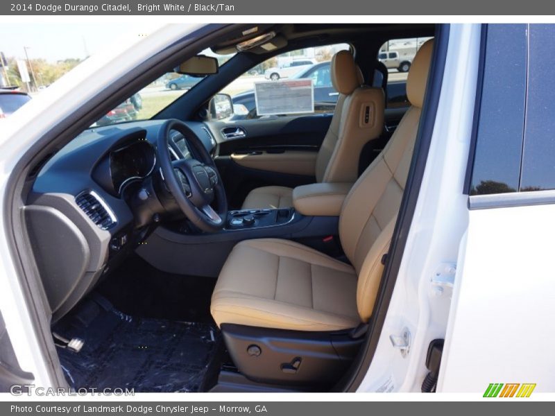 Bright White / Black/Tan 2014 Dodge Durango Citadel