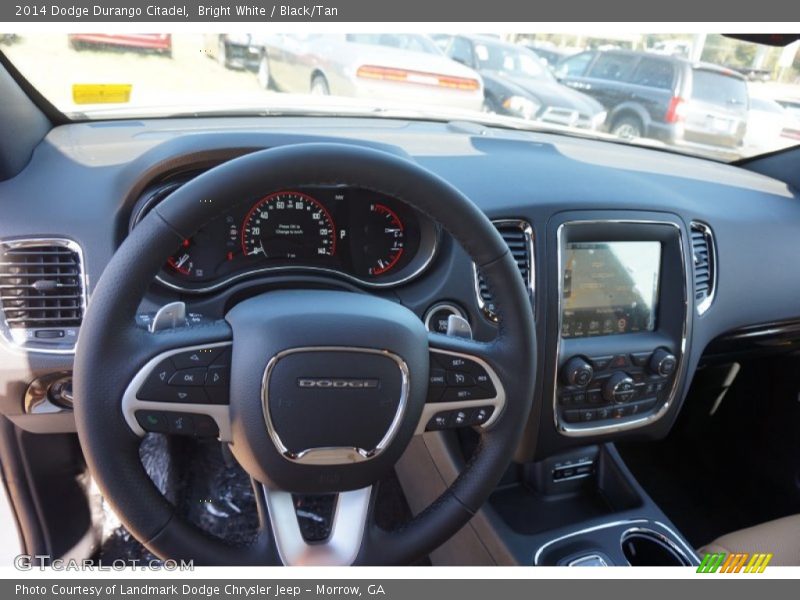 Bright White / Black/Tan 2014 Dodge Durango Citadel