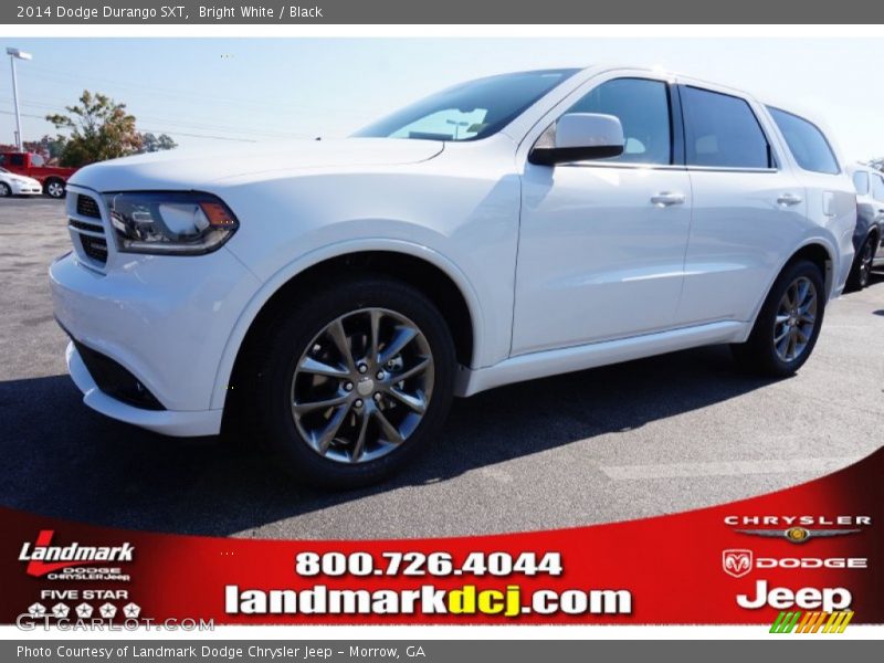 Bright White / Black 2014 Dodge Durango SXT