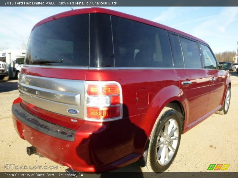 Ruby Red Metallic / Charcoal Black 2013 Ford Flex Limited AWD