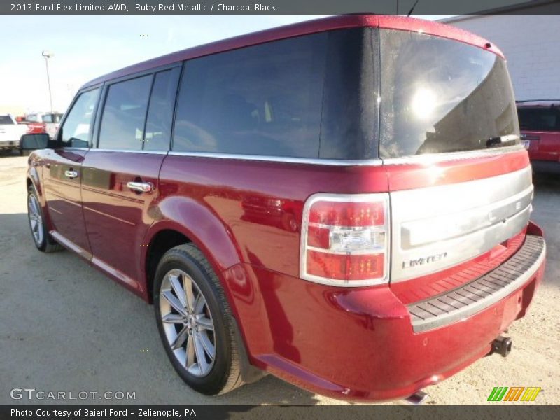 Ruby Red Metallic / Charcoal Black 2013 Ford Flex Limited AWD
