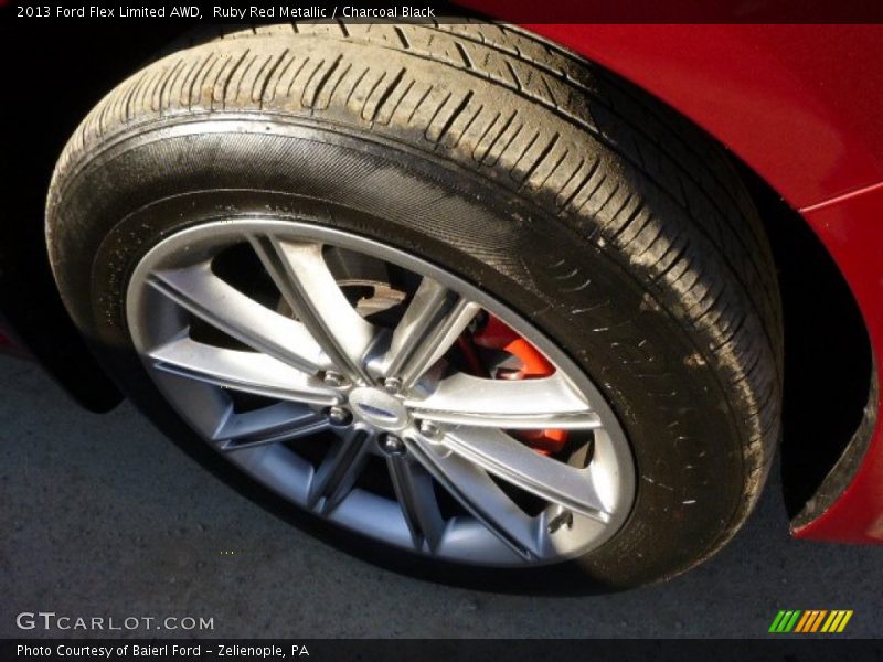 Ruby Red Metallic / Charcoal Black 2013 Ford Flex Limited AWD