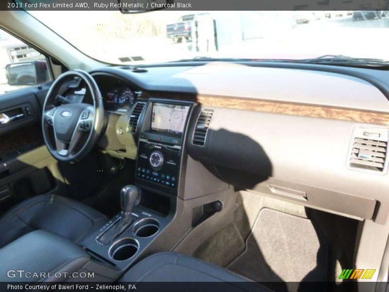 Ruby Red Metallic / Charcoal Black 2013 Ford Flex Limited AWD