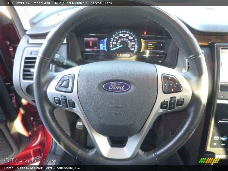 Ruby Red Metallic / Charcoal Black 2013 Ford Flex Limited AWD