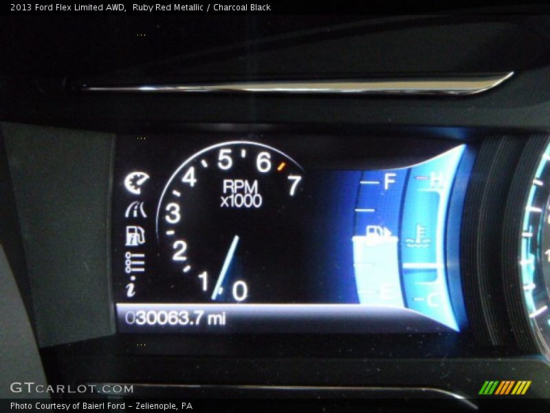 Ruby Red Metallic / Charcoal Black 2013 Ford Flex Limited AWD