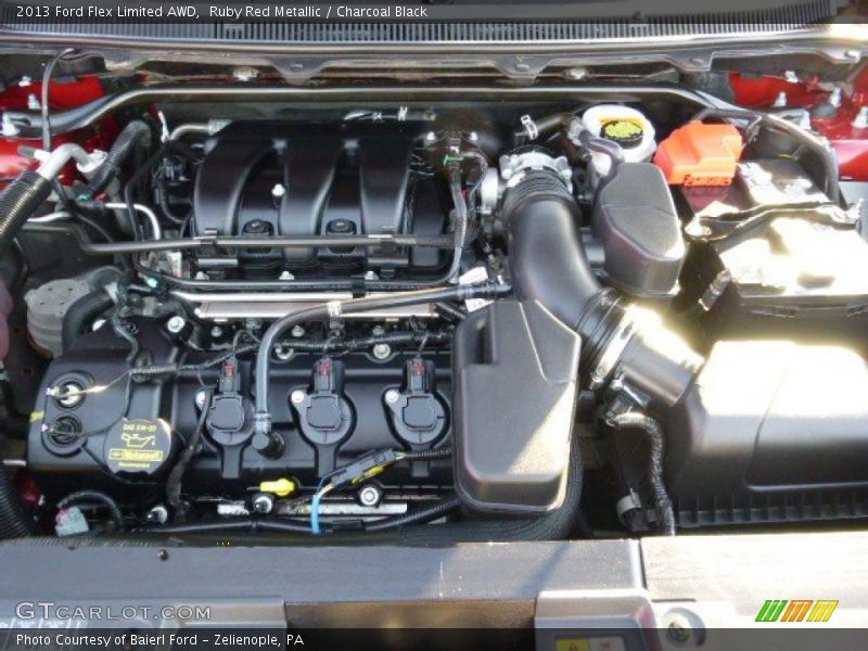 Ruby Red Metallic / Charcoal Black 2013 Ford Flex Limited AWD