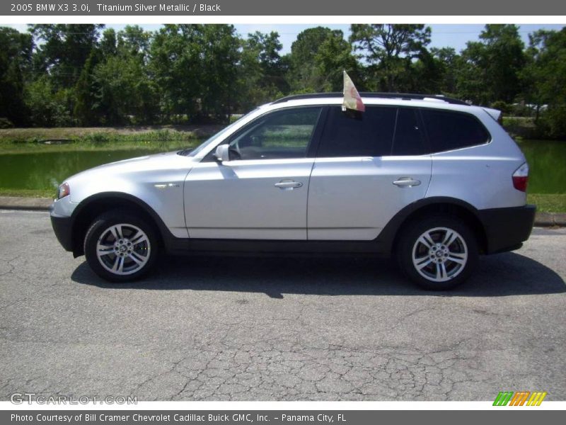 Titanium Silver Metallic / Black 2005 BMW X3 3.0i