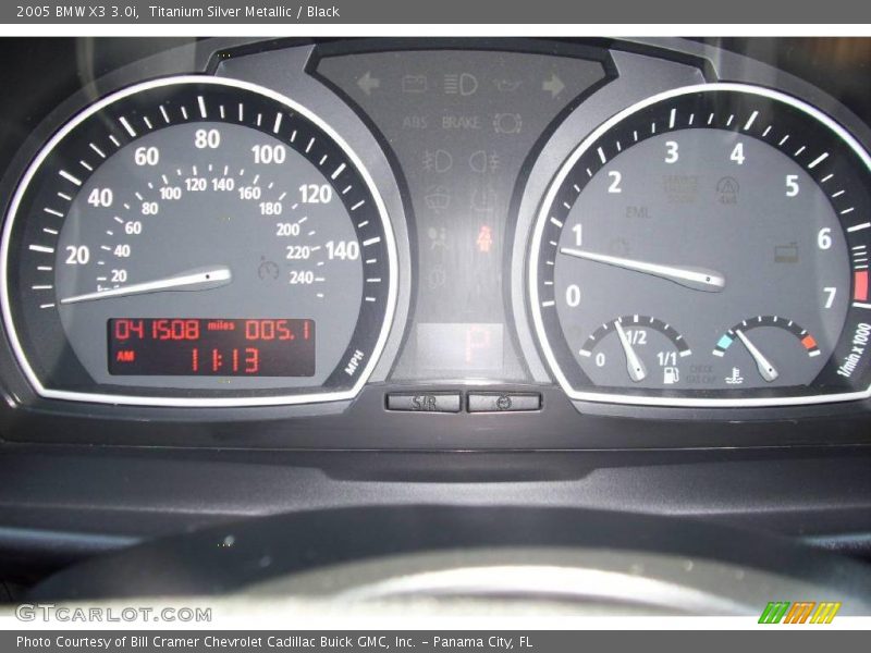 Titanium Silver Metallic / Black 2005 BMW X3 3.0i