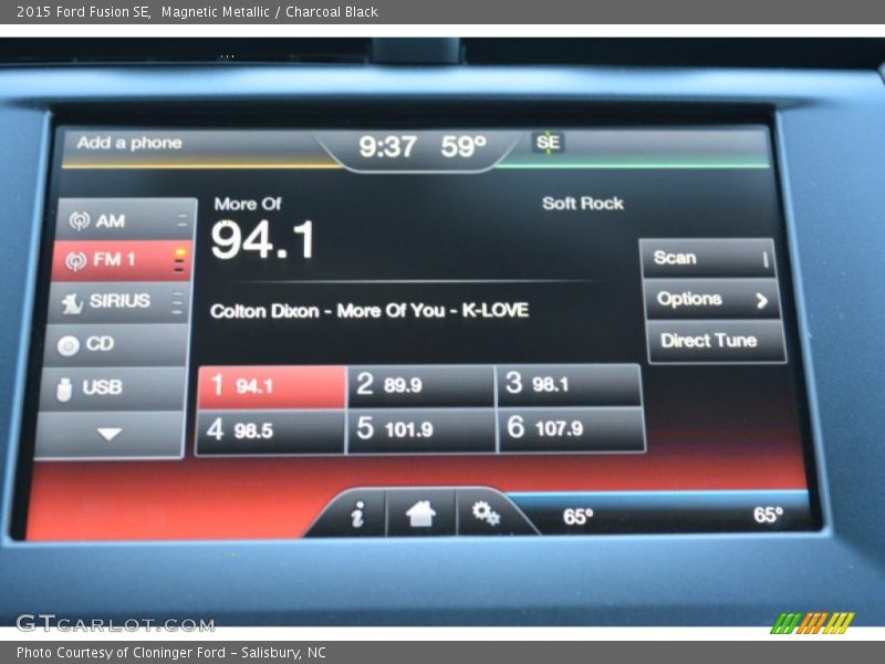 Magnetic Metallic / Charcoal Black 2015 Ford Fusion SE