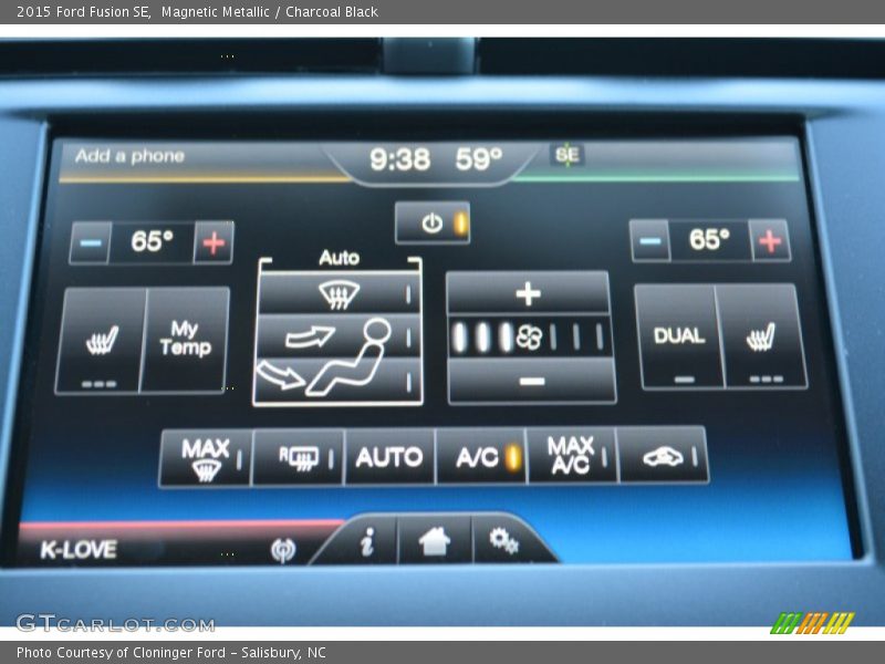 Magnetic Metallic / Charcoal Black 2015 Ford Fusion SE