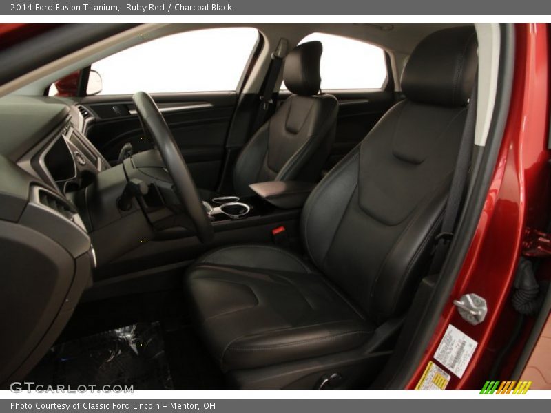 Ruby Red / Charcoal Black 2014 Ford Fusion Titanium