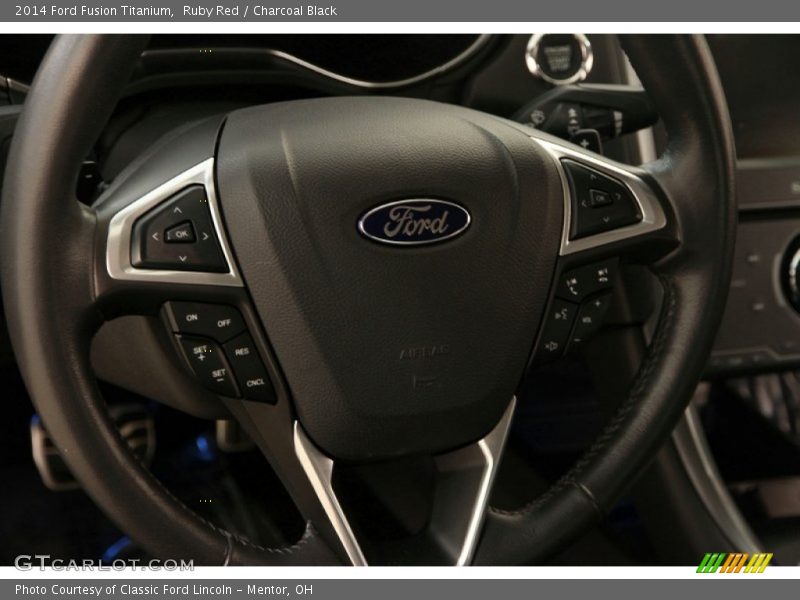 Ruby Red / Charcoal Black 2014 Ford Fusion Titanium