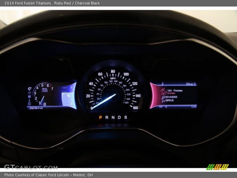 Ruby Red / Charcoal Black 2014 Ford Fusion Titanium