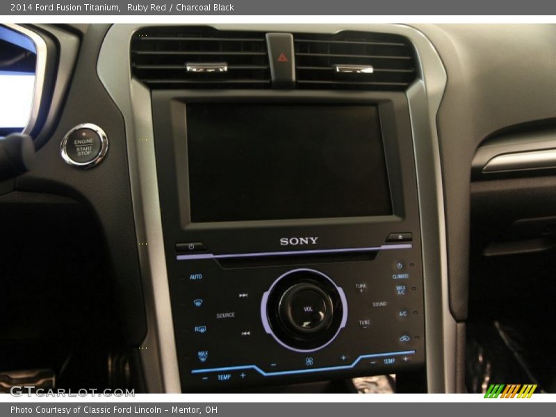 Ruby Red / Charcoal Black 2014 Ford Fusion Titanium