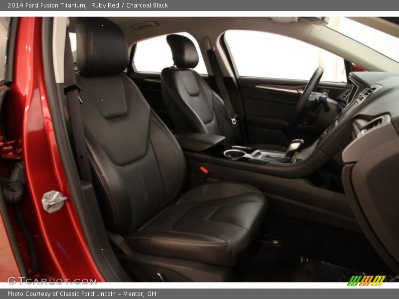 Ruby Red / Charcoal Black 2014 Ford Fusion Titanium
