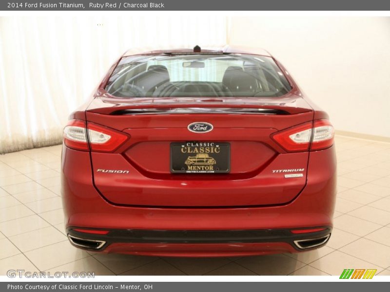 Ruby Red / Charcoal Black 2014 Ford Fusion Titanium