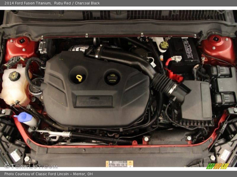Ruby Red / Charcoal Black 2014 Ford Fusion Titanium