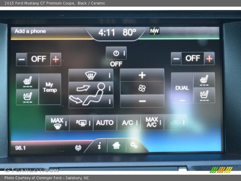 Black / Ceramic 2015 Ford Mustang GT Premium Coupe