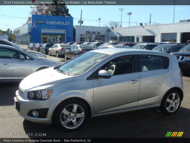 Silver Ice Metallic / Jet Black/Dark Titanium 2014 Chevrolet Sonic LTZ Hatchback