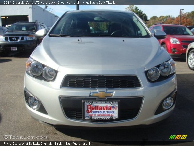 Silver Ice Metallic / Jet Black/Dark Titanium 2014 Chevrolet Sonic LTZ Hatchback
