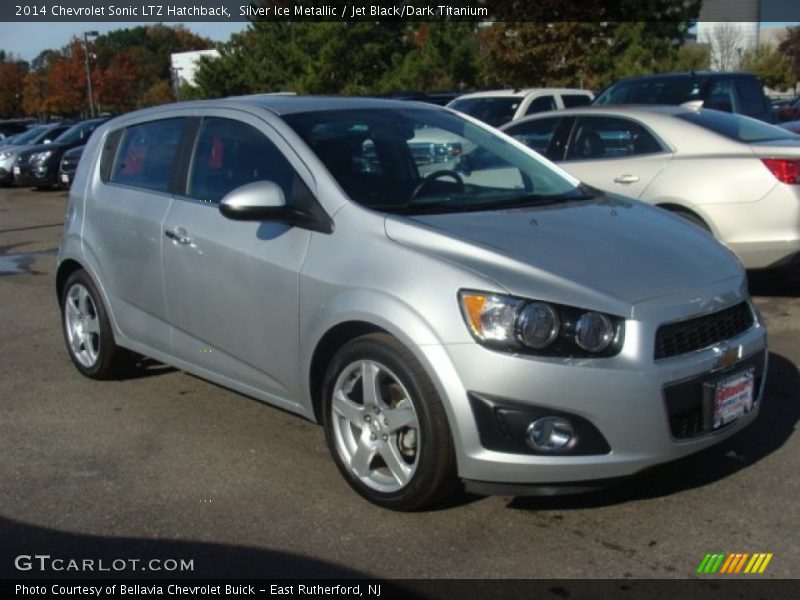 Silver Ice Metallic / Jet Black/Dark Titanium 2014 Chevrolet Sonic LTZ Hatchback