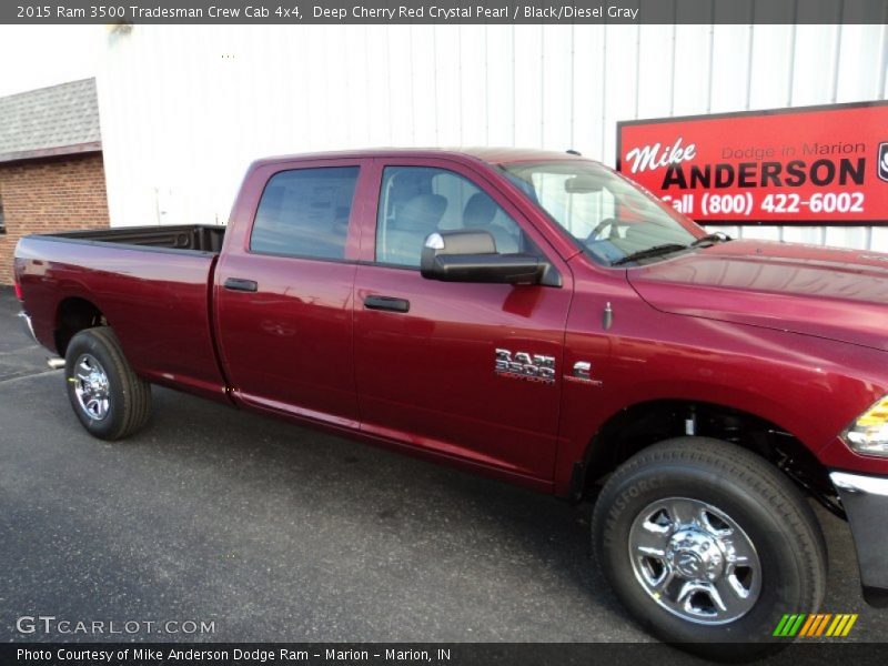 Deep Cherry Red Crystal Pearl / Black/Diesel Gray 2015 Ram 3500 Tradesman Crew Cab 4x4