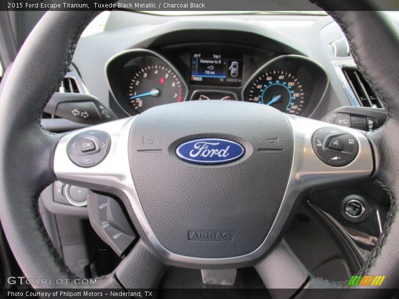 Tuxedo Black Metallic / Charcoal Black 2015 Ford Escape Titanium