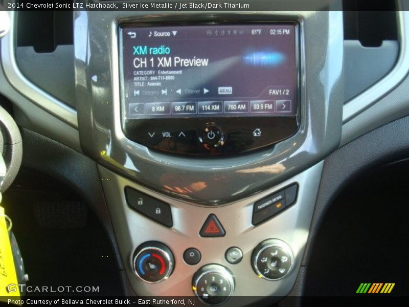Silver Ice Metallic / Jet Black/Dark Titanium 2014 Chevrolet Sonic LTZ Hatchback